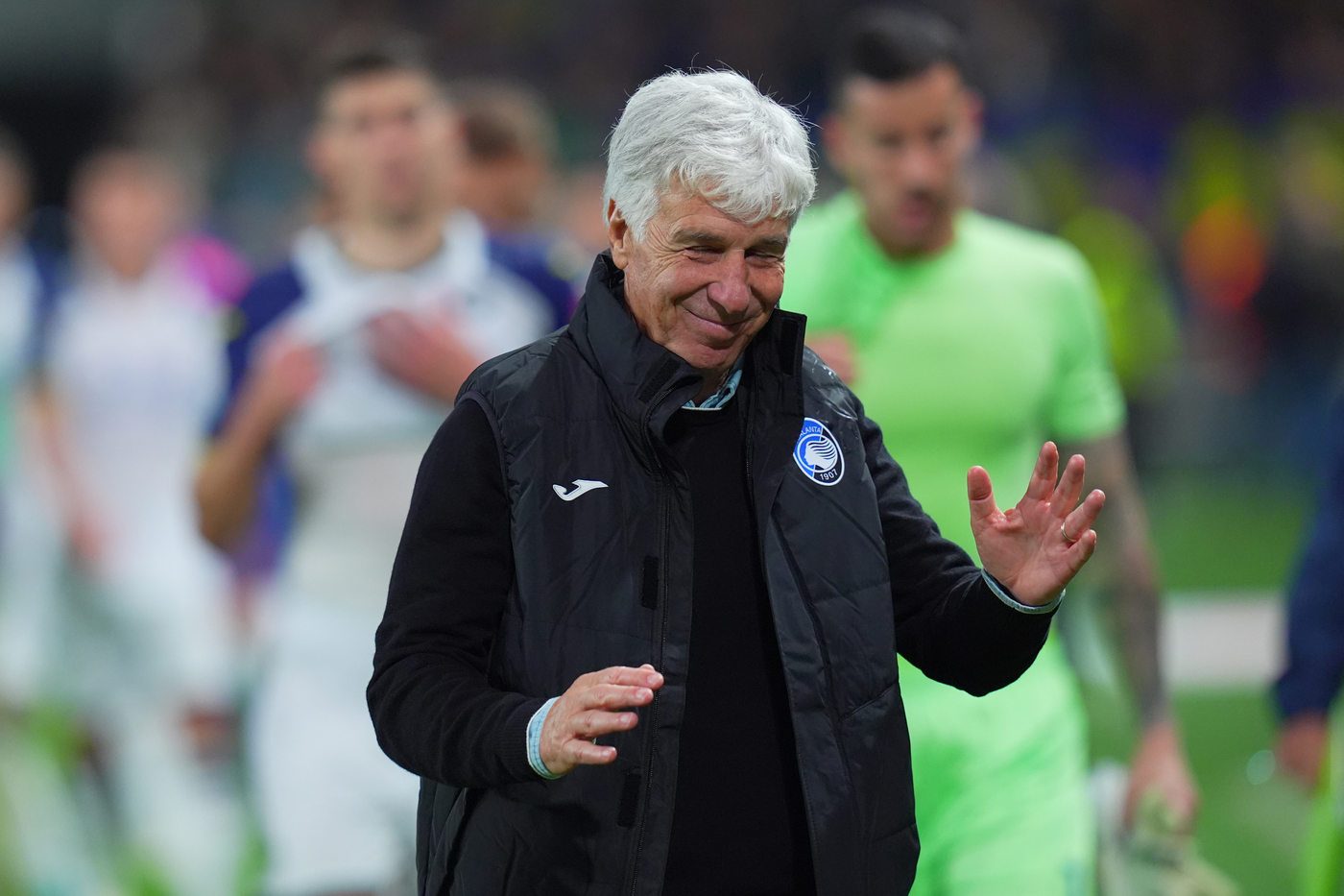 L'allenatore dell'Atalanta Gian Piero Gasperini al termine della partita di Serie A contro l'Hellas Verona