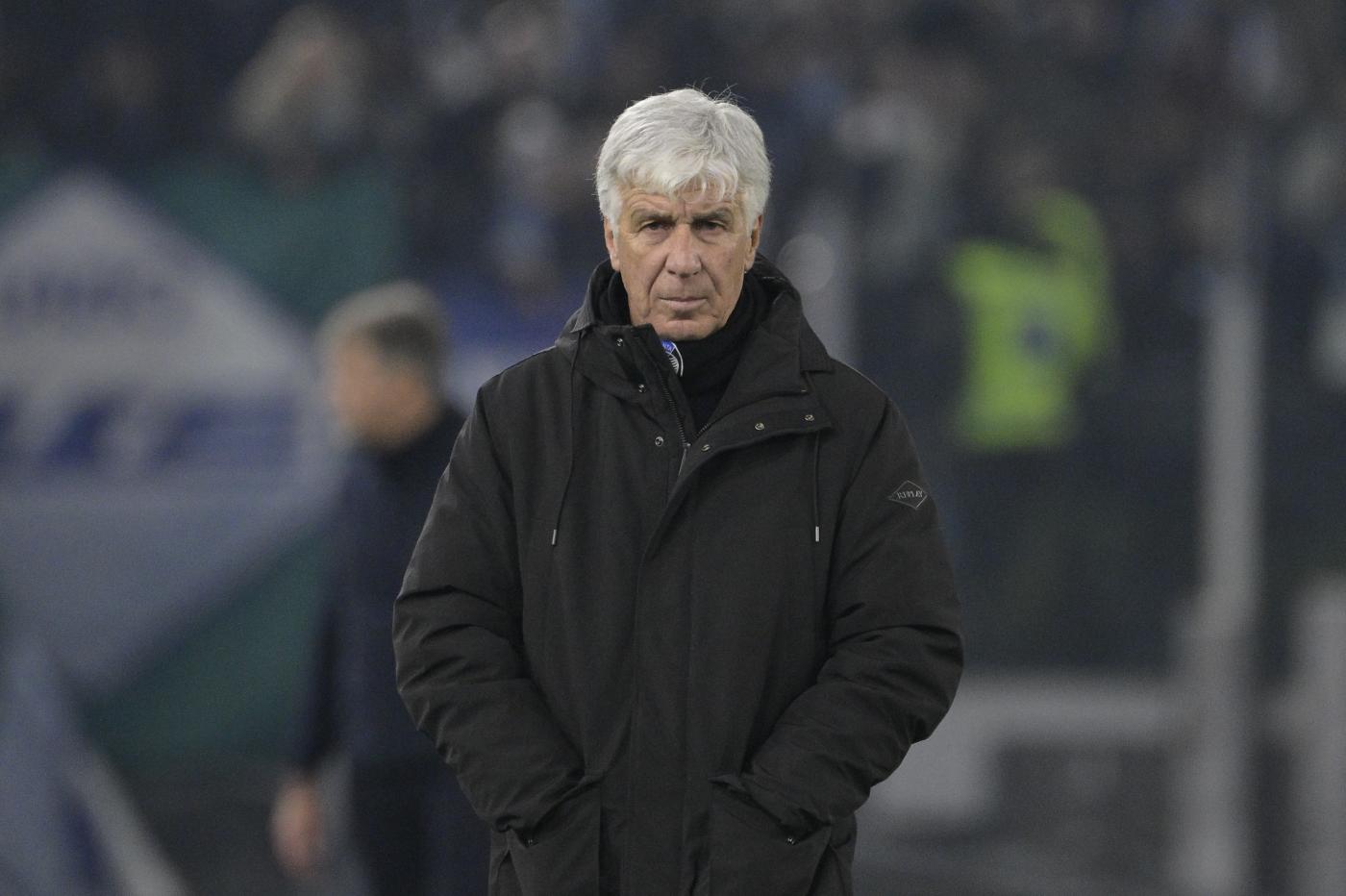 L'allenatore dell'Atalanta Gian Piero Gasperini all'Olimpico in occasione della sfida contro la Lazio